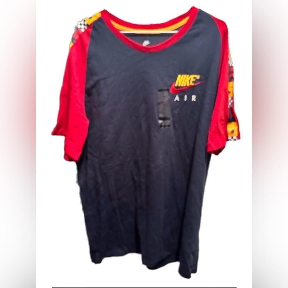 NWT Nike Sportswear Wildcard Colorblock Tee in Navy and Red